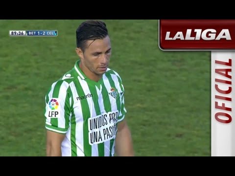 Gol de Rubén Castro (1-2) en el Real Betis - Celta de Vigo - HD