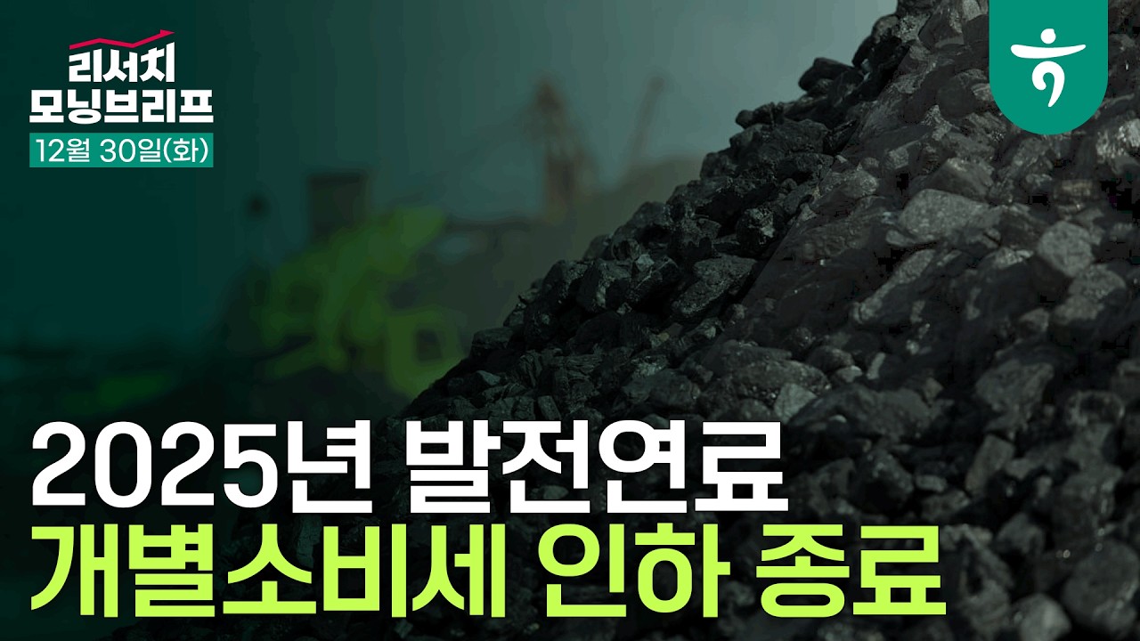 발전연료 개별소비세 인하 종료  l 251230 하나증권 리서치 모닝브리프