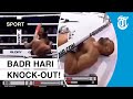 Hier wordt Badr Hari knock-out geslagen