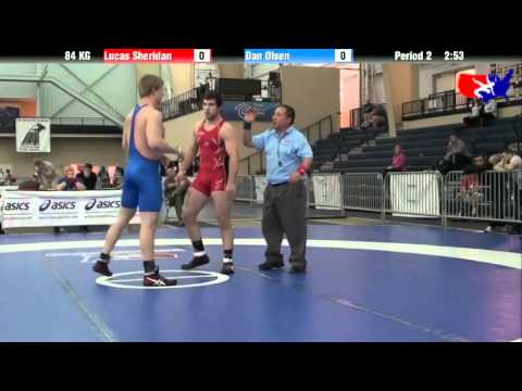 Lucas Sheridan vs. Dan Olsen at 2013 ASICS University Nationals - GR