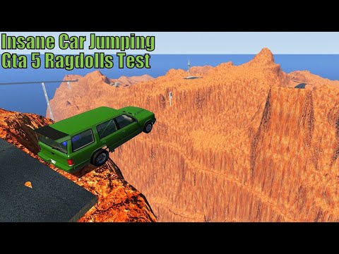 Can The Car Jump Over Grand Canyon? - BeamNG.drive Insane Car Jumping