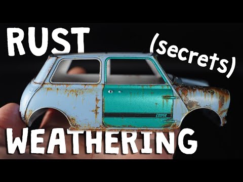 Secrets of RUST WEATHERING: Building Tamiya Morris Mini Cooper 1275s 1/24 scale as a wreck - part 1