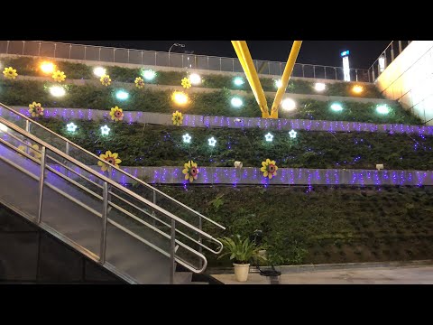Kaohsiung, Taiwan Metrô AO VIVO do Central Park ao Dream Mall | Central Park-Dream Shopping Center (24 de dezembro de 2019)