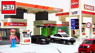 トミカ ビルドシティ エネオスENEOS ガソリンスタンド !