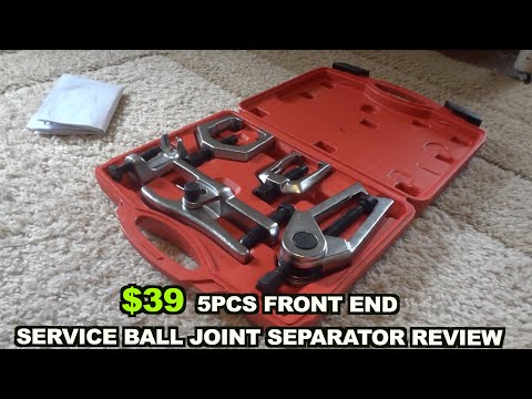 $39 5pcs Front End Service Ball Joint Separator Pitman Arm Tie Rod Puller Tool Kit *Review*