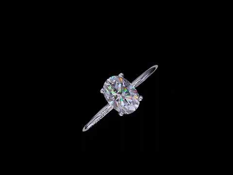 1.0 ct 5*7mm Oval-cut Moissanite Engagement Ring From Black Diamonds New York
