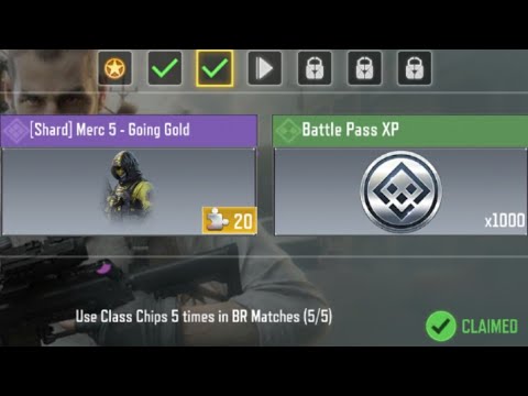 , title : 'Call Of Duty Mobile Use Class Chips 5 times in BR Matches Task Complete'