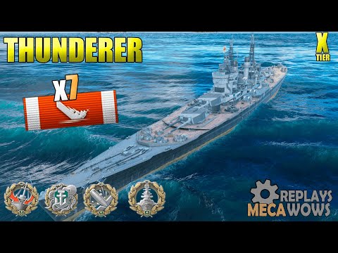 BattleShip Thunderer 7 kills & 197K Damage | World of Warships