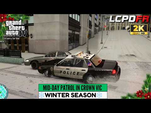 GTA IV LCPDFR 2025 GAMEPLAY SNOWY SMOOTH 60FPS CROWN VICTORIA
