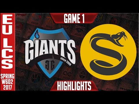 Giants vs Splyce Game 1 Highlights - EU LCS W6D1 Spring 2017 - GIA vs SPY G1