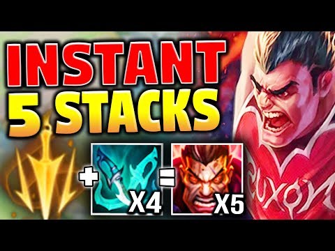 INSTANT 5 STACK DARIUS! MOST BROKEN WAY TO PLAY DARIUS! (INSANE ATTACK SPEED) - League of Legends