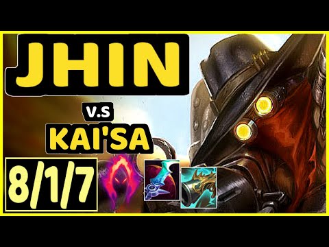 LUGER (JHIN) vs KAI'SA - 8/1/7 KDA BOTTOM ADC CHALLENGER GAMEPLAY - EUW