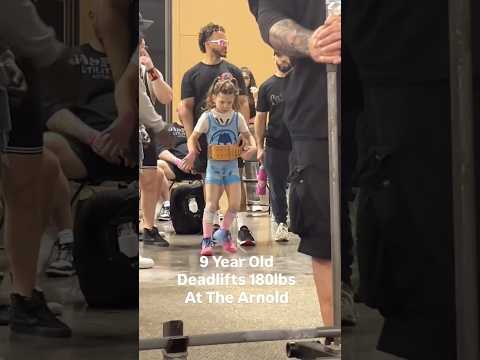 9 Year Old Deadlifts 180 POUNDS!🤯