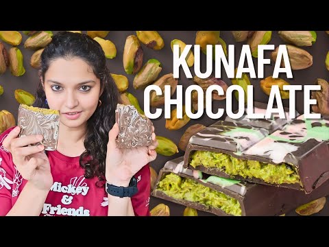 Homemade Dubai Kunafa Chocolate 🍫 in Telugu