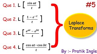 How to solve laplace transforms of Division by t f