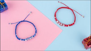 Handmade Braided Bracelet with Nylon Thread and Letter Beads | Pandahall DIY Tutorial