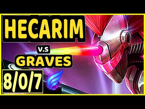 CINKROF (HECARIM) vs GRAVES - 8/0/7 KDA JUNGLE GAMEPLAY - EUW Ranked GRANDMASTER