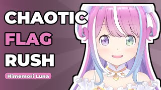 Himemori Luna's chaotic flag rush in Ghosts 'n Goblins 【Hololive】