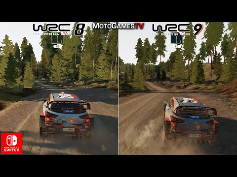 WRC 8 vs WRC 9 on Nintendo Switch Comparison with Frame Rate Test