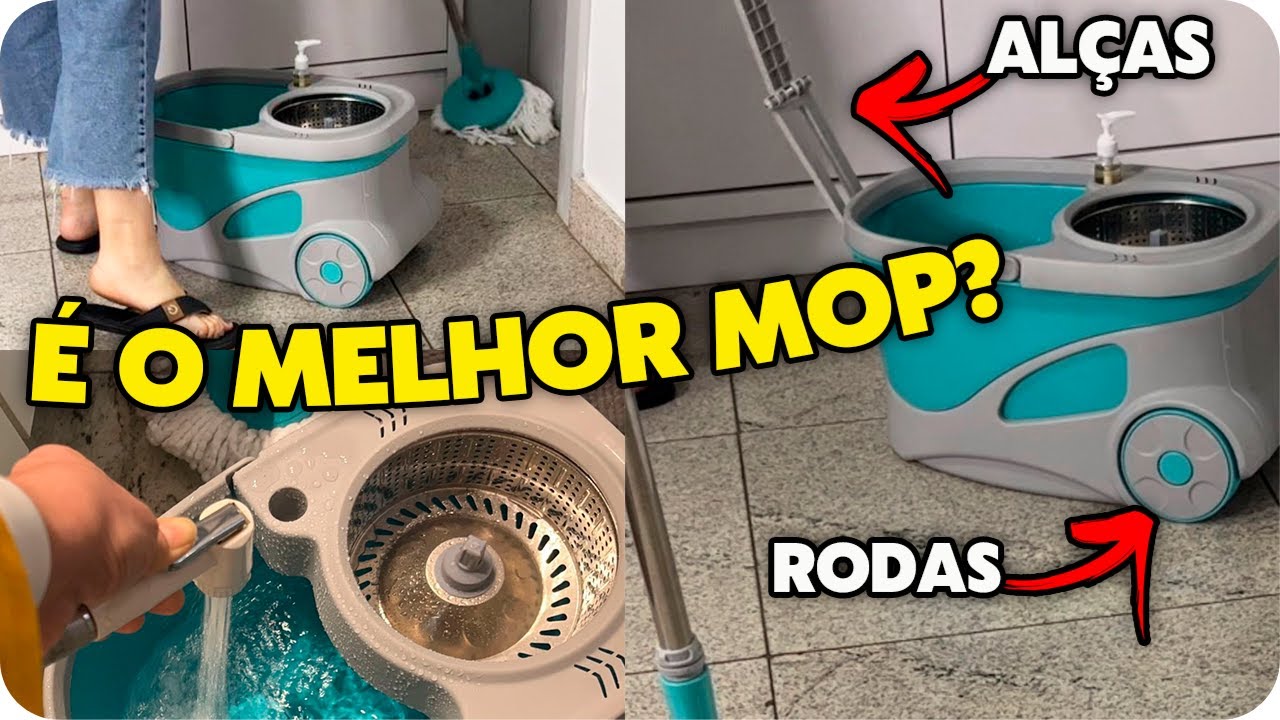 O MELHOR MOP É O MOP COM RODINHAS A REVOLUÇÃO DO MOP GIRATÓRIO!!