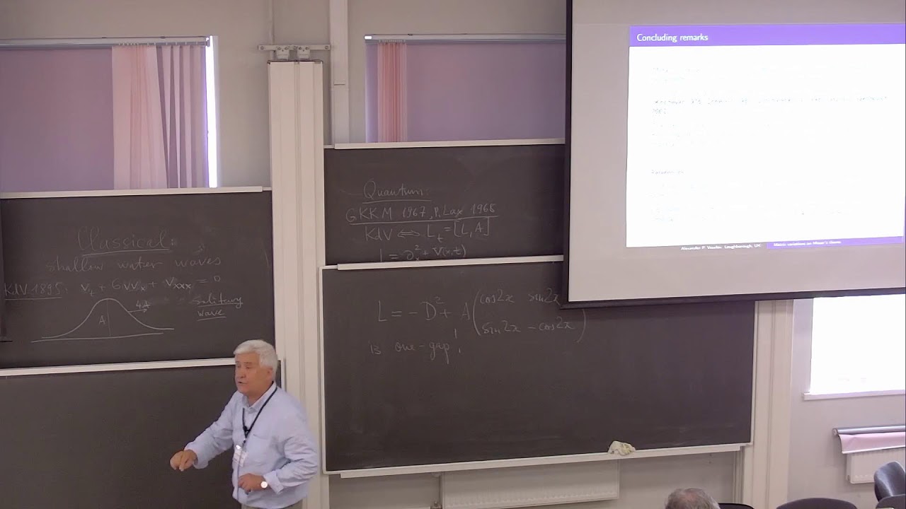 Alexandr Veselov, “Matrix variations on Moser’s theme”