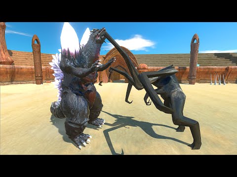 SPACE GODZILLA VS MUTO FEMALE AT THE ARENA - Animal Revolt Battle Simulator