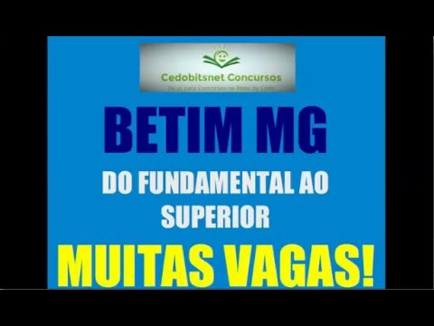 CONCURSO PÚBLICO BETIM MG VÁRIOS NÍVEIS FICHA SIMULADÃO CEDOBITSNET CURSO APOSTILAS