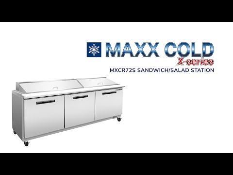 Maxx Cold MXCR72SHC 72" Refrigerated Sandwich/Salad Prep Table w/ 3 Doors, 18 cu. ft. 3 image