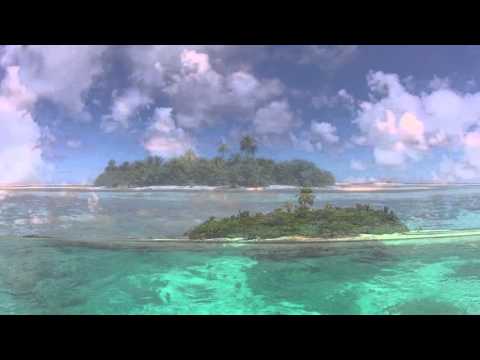 Desert islands from the South Pacific Ocean (Tuamotus Island)