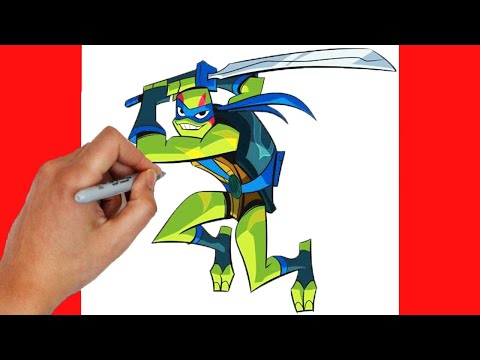 How to DRAW LEONARDO | Teenage Mutant Ninja Turtles Easy Drawing | tmnt Characters