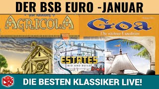 Euro Klassiker Januar: Agricola, Goa, The Estates - Live Let's Play
