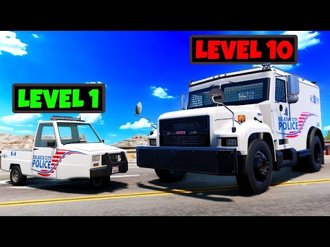 Upgrading Police Cars from Level 1 to Level 10 (BeamNG Drive Mods)