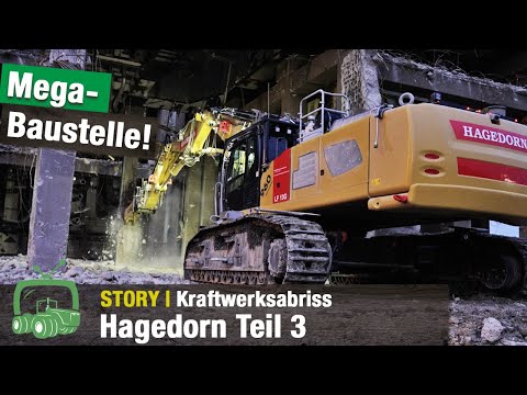 Kraftwerksabriss XXL | Ibbenbüren | Hagedorn Gruppe Teil 3 | Liebherr & Caterpillar Bagger | Bau
