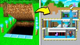 I FOUND MY LITTLE BROTHER'S *SECRET* FORTNITE HOUSE in MINECRAFT!