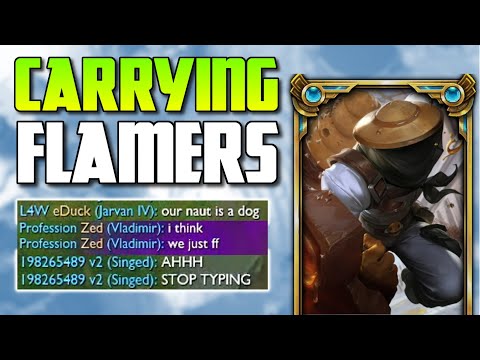#1 SINGED WORLD CARRIES RAGING TOXIC TEAM! THEY SAID I COULDN'T CARRY - League of Legends