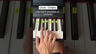 Clocks - Coldplay Easy Piano Tutorial