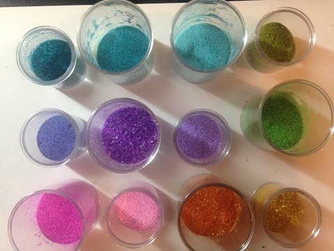 Part of a video titled make your own embossing powder colors. - YouTube