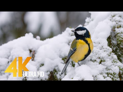 The Soothing Songs of Birds in Winter -  4K Nature Relax Video - Short Preview