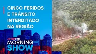 SC: Caminhão com etanol explode na BR-101 e atinge 25 veículos