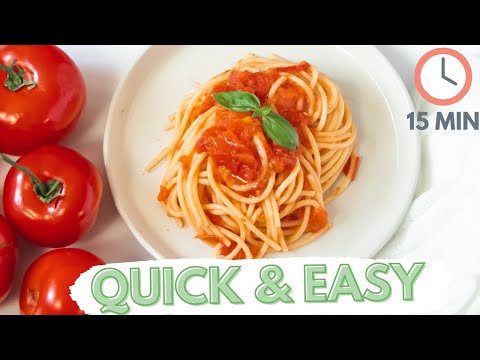 How to Make Pasta with Tomato Sauce from Fresh Tomatoes (QUICK & EASY) | Spaghetti in Sauce