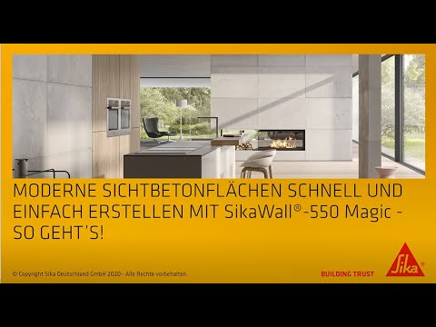 Betonoptik mit SikaWall®-550 Magic - Moderne Sichtbetonflächen schnell & einfach erstellen