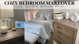 COZY BEDROOM UPDATES VLOG | MODERN & NEUTRAL DECOR | BEDROOM MAKEOVER | APARTMENT TOUR SERIES | 2022