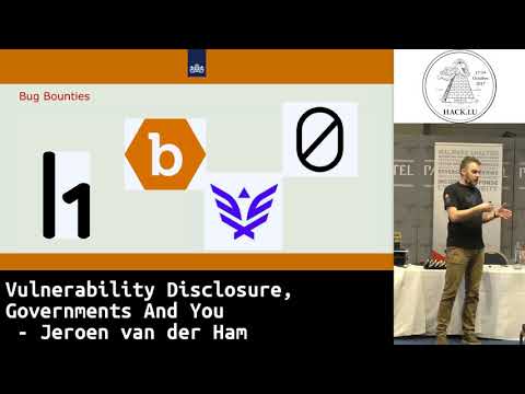 Hack.lu 2017 Vulnerability Disclosure, Governments and You by Jeroen van der Ham