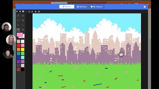 Working together to program in MakeCode Arcade