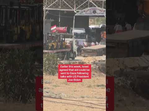 Aid trucks enter Gaza