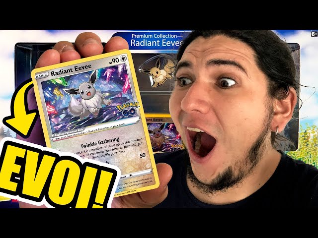 Vídeo relacionado con Radiant Eevee SWSH230 Shiny Holo Pokemon Tarjeta promocional Espada y Escudo Serie Promo