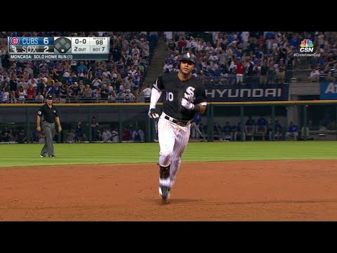 CHC@CWS: Moncada launches his first career home run