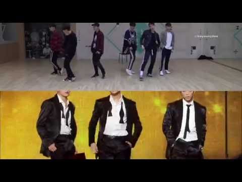 [Split screen] Unit Purple Gone Not Around Any Sistar19 Longer Dance Practice vs Stage Performance