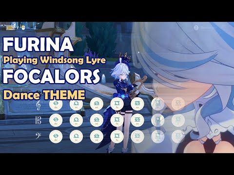 『 GENSHIN IMPACT 4.2 』- FURINA PLAYING FOCALORS DANCE THEME | WINDSONG LYRE
