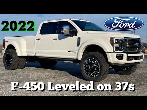 2022 Ford F-450 Platinum Reserve Edition Leveled on 37s & 22s Super Duty Review
